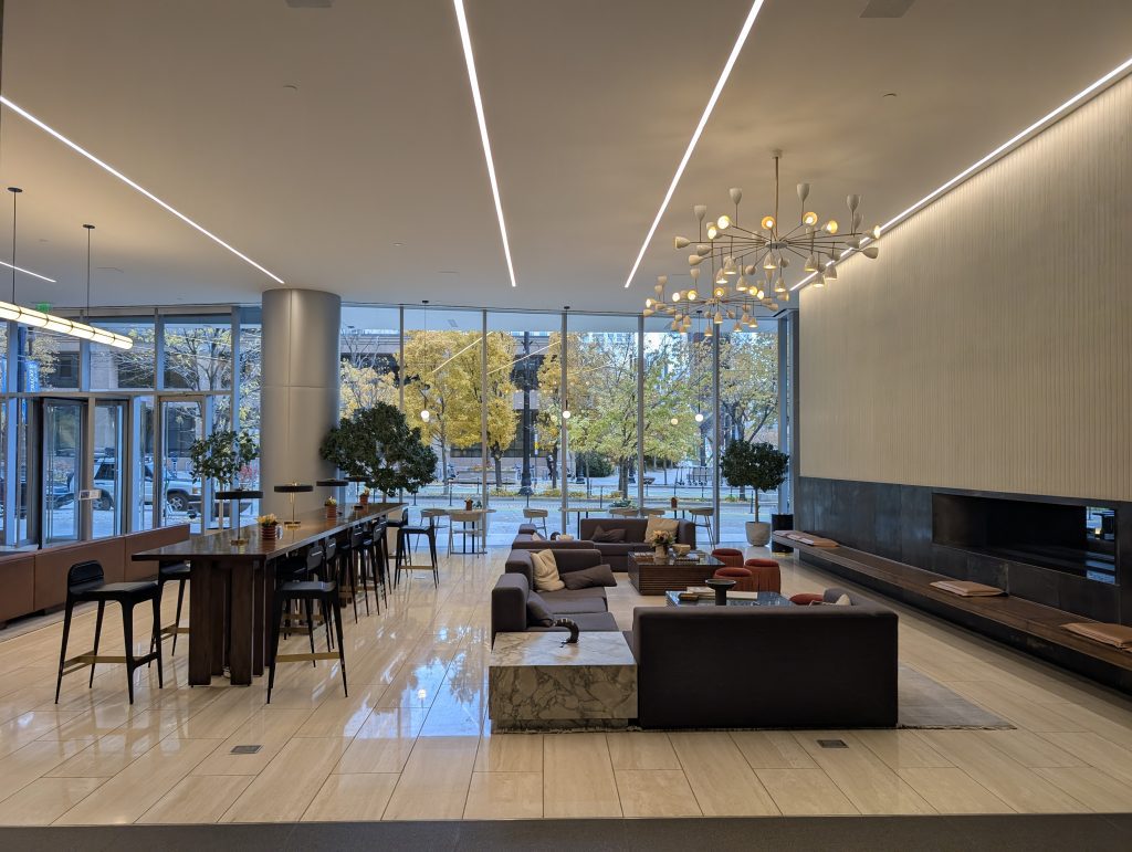 This is the ground floor lobby of 222 S Main Street, Salt Lake City, UT 84101.